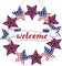 4th of July Welcome Sign Fourth of July Decorations Wooden Patriotic Star Wreath